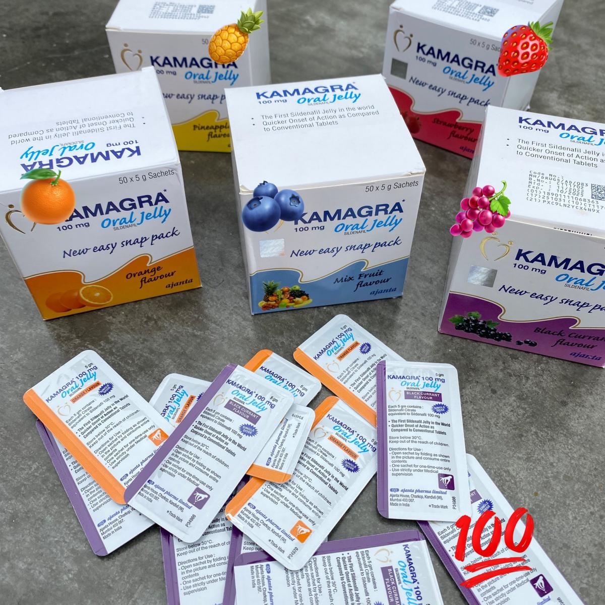 1 cajas de Kamagra Oral Gel [100 mg × 150 bolsas]